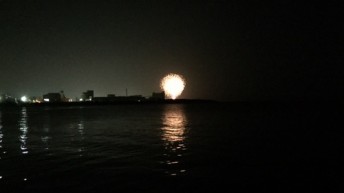 花火上がった