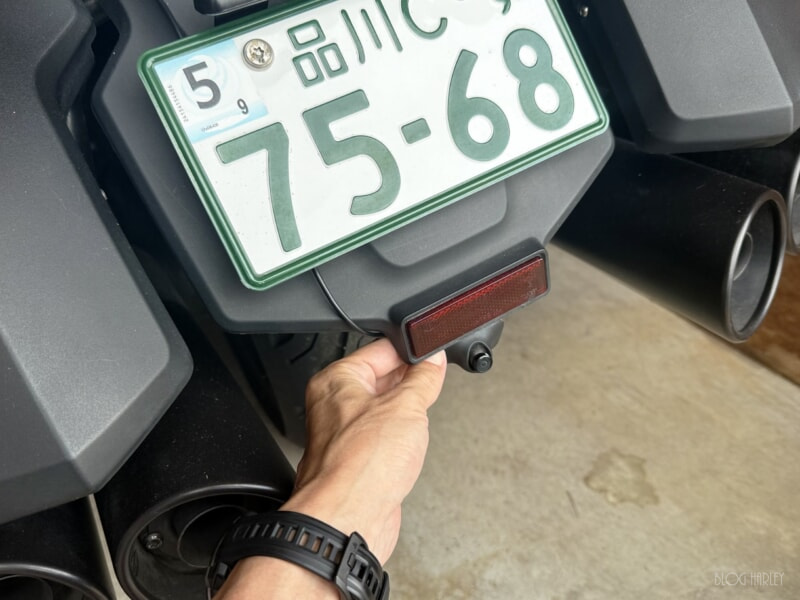 BMW K1600B バックカメラ取付位置